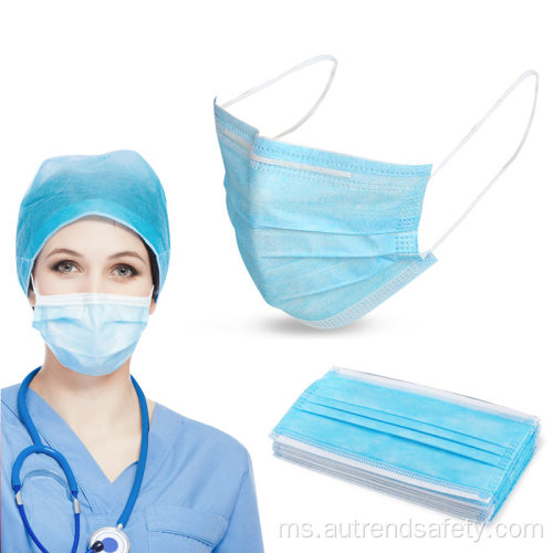 Topeng muka pembedahan Earloop 3ply Pakar Pembedahan Wajah Perubatan Pakai